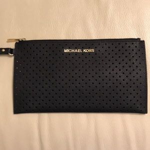 Michael Kors Small Saffiani Leather Black Clutch